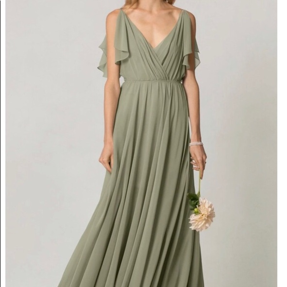NWT Jenny Yoo Cassie Dress in Sage (Size 8)